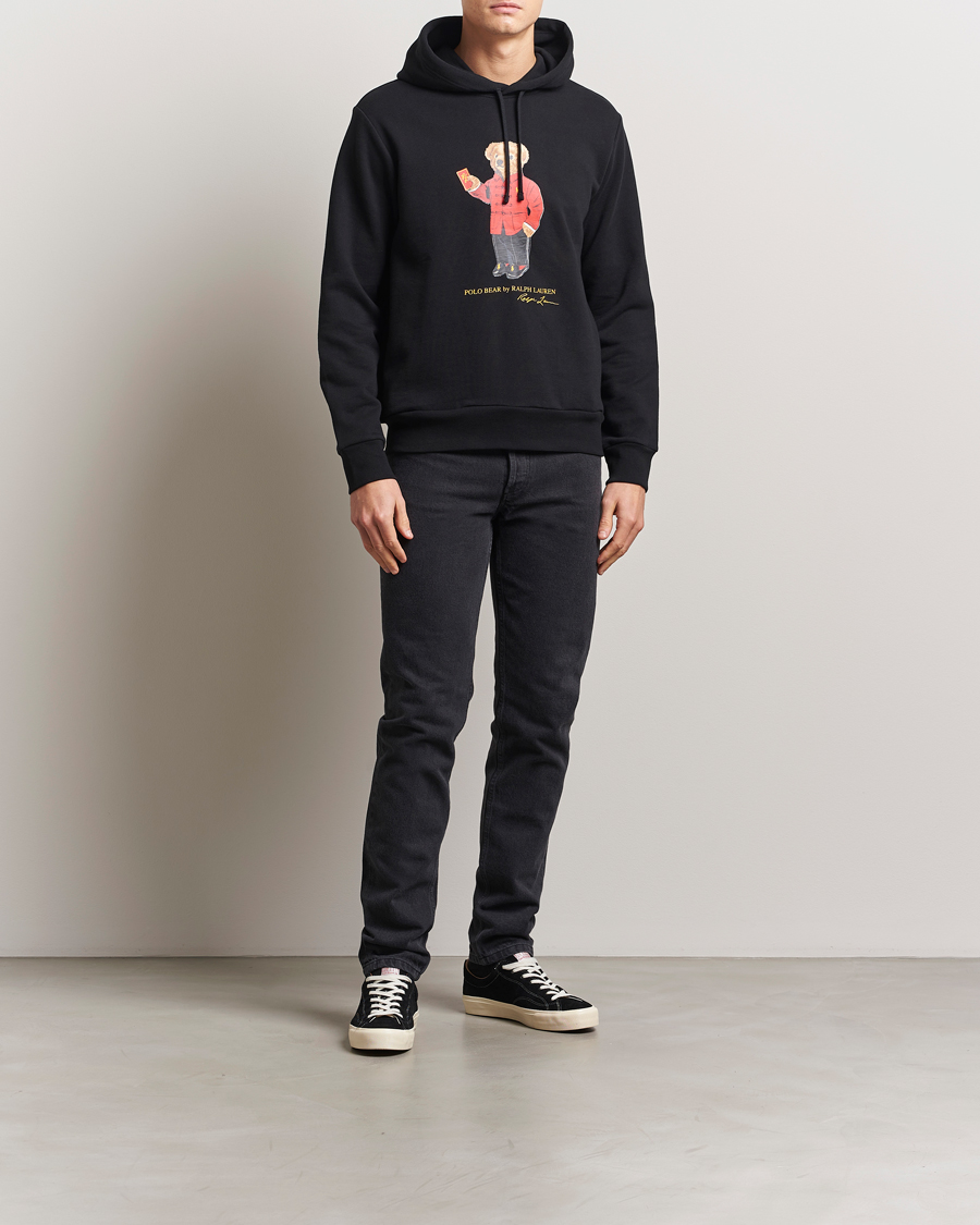 Herre | Gensere | Polo Ralph Lauren | Loopback Terry Bear Hoodie Polo Black