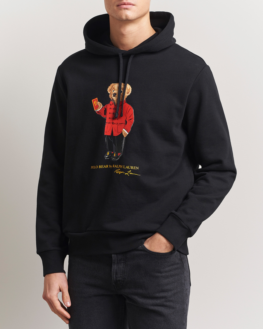 Herre | Gensere | Polo Ralph Lauren | Loopback Terry Bear Hoodie Polo Black