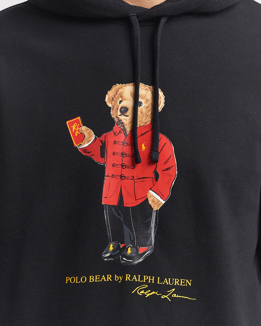 Herre | Gensere | Polo Ralph Lauren | Loopback Terry Bear Hoodie Polo Black