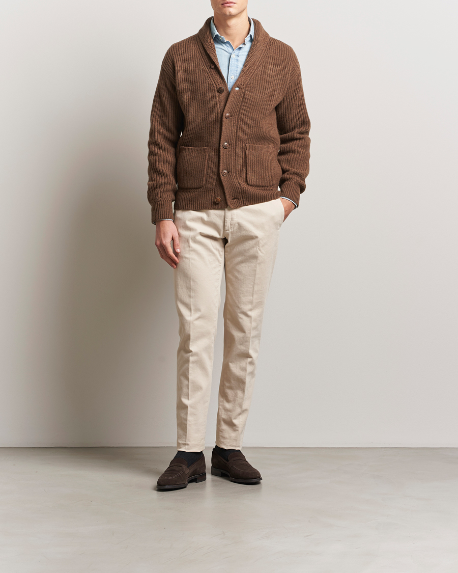 Herre | Gensere | Polo Ralph Lauren | Wool/Cashmere Cardigan Dark Roast Melange