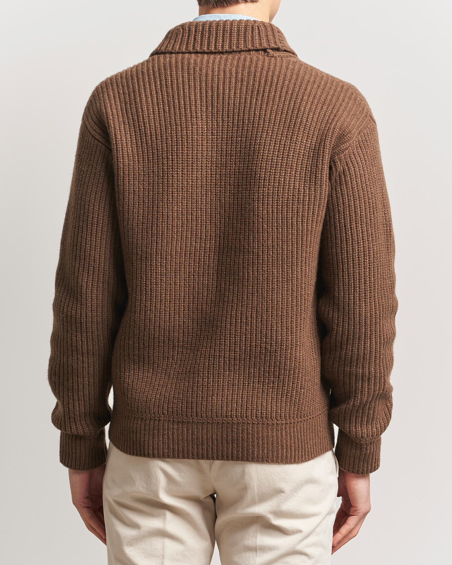 Herre | Gensere | Polo Ralph Lauren | Wool/Cashmere Cardigan Dark Roast Melange