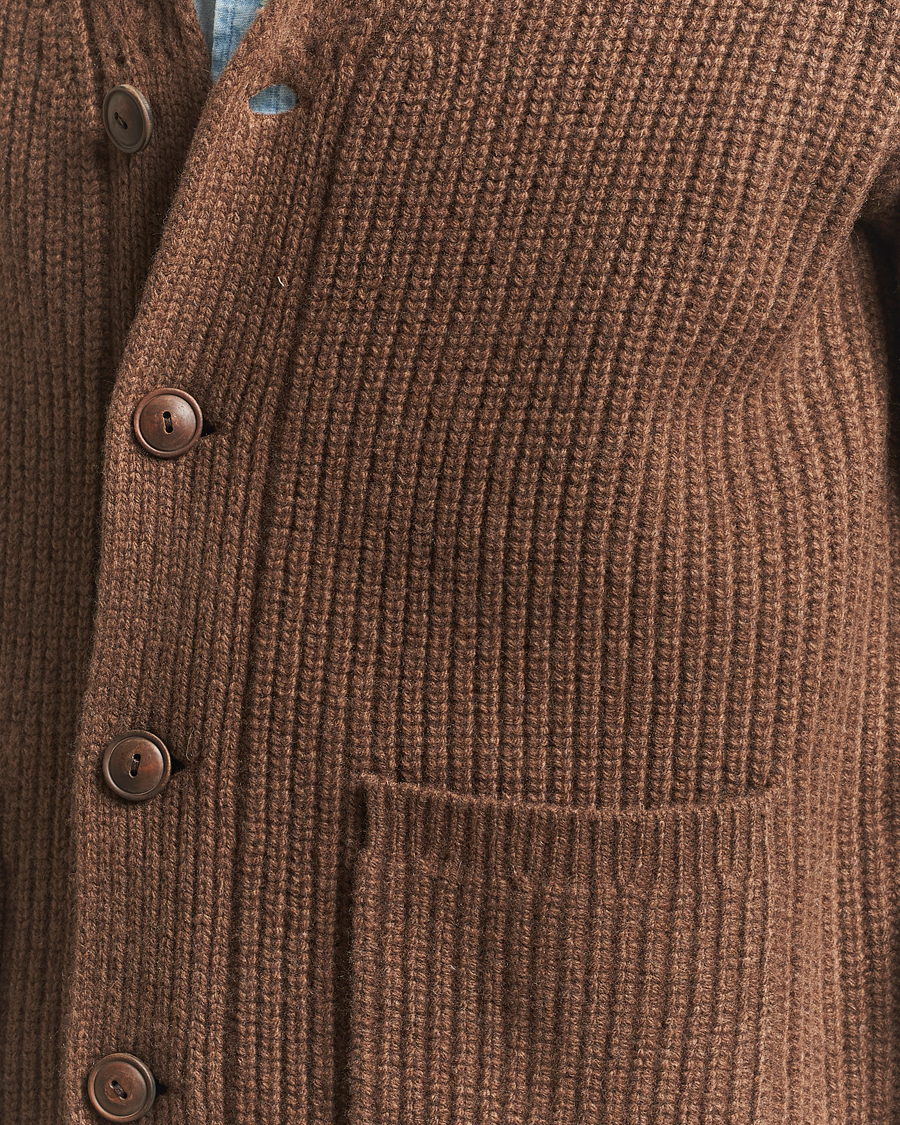 Herre | Gensere | Polo Ralph Lauren | Wool/Cashmere Cardigan Dark Roast Melange