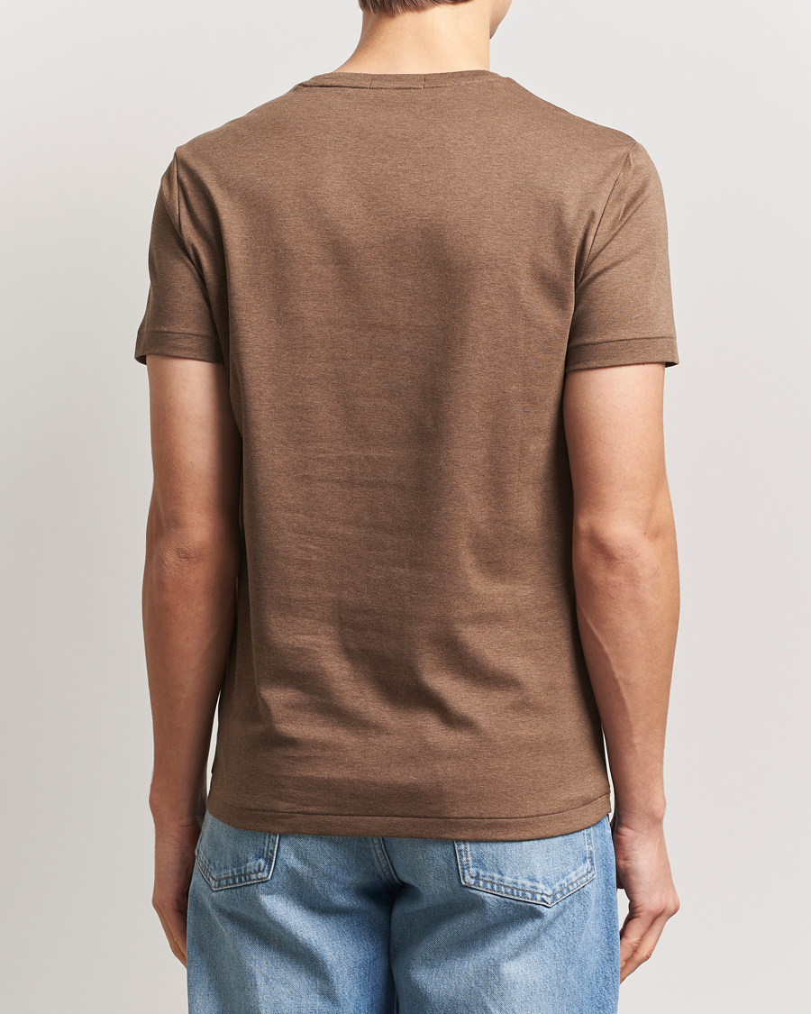 Herre | T-Shirts | Polo Ralph Lauren | Luxury Pima Cotton Crew Neck T-Shirt Cedar Heather