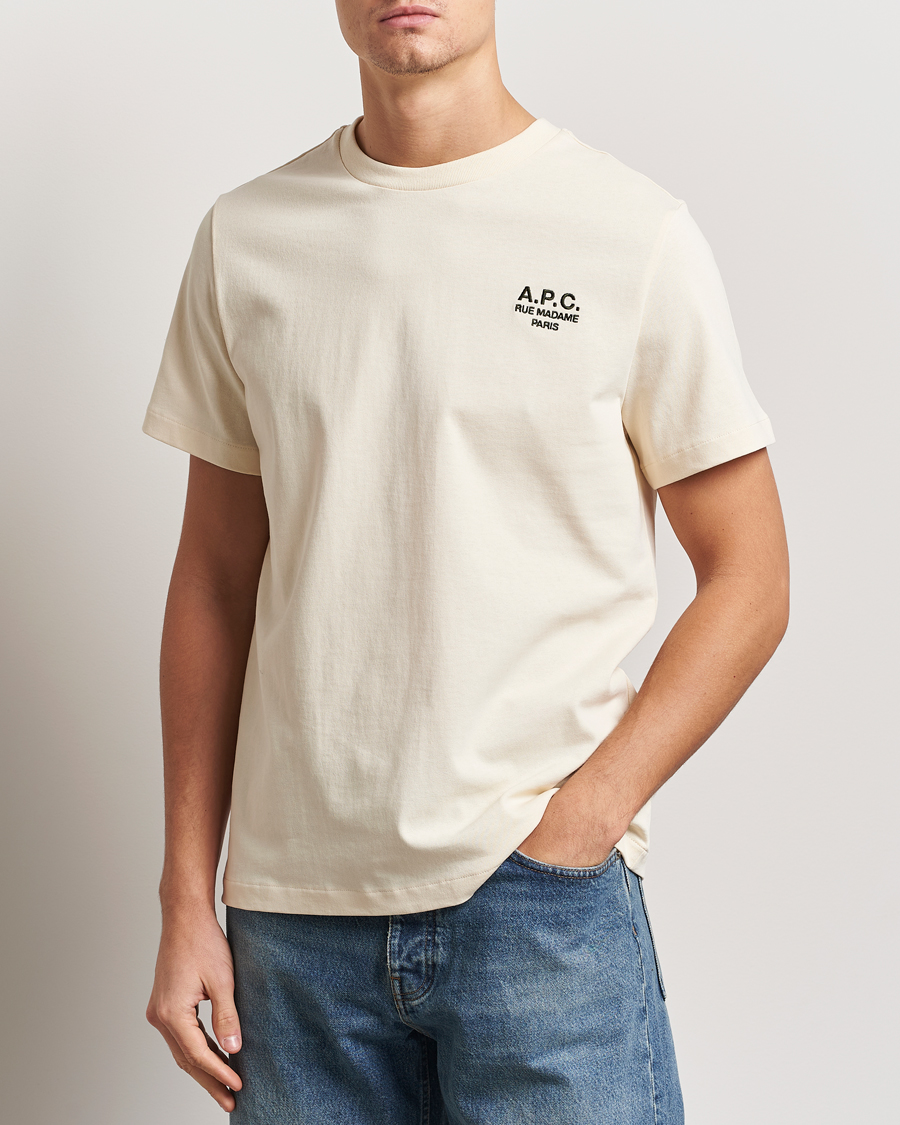 Herre | T-Shirts | A.P.C. | Rue Madame T-Shirt Ecru