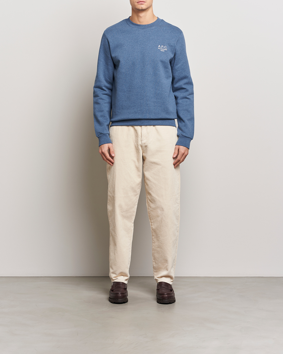 Herre | Gensere | A.P.C. | Rue Madame Sweatshirt Blue Melange