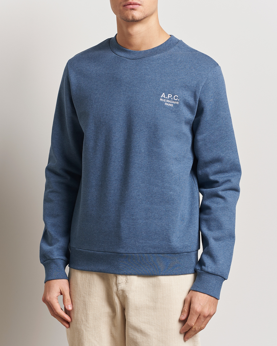 Herre | Gensere | A.P.C. | Rue Madame Sweatshirt Blue Melange