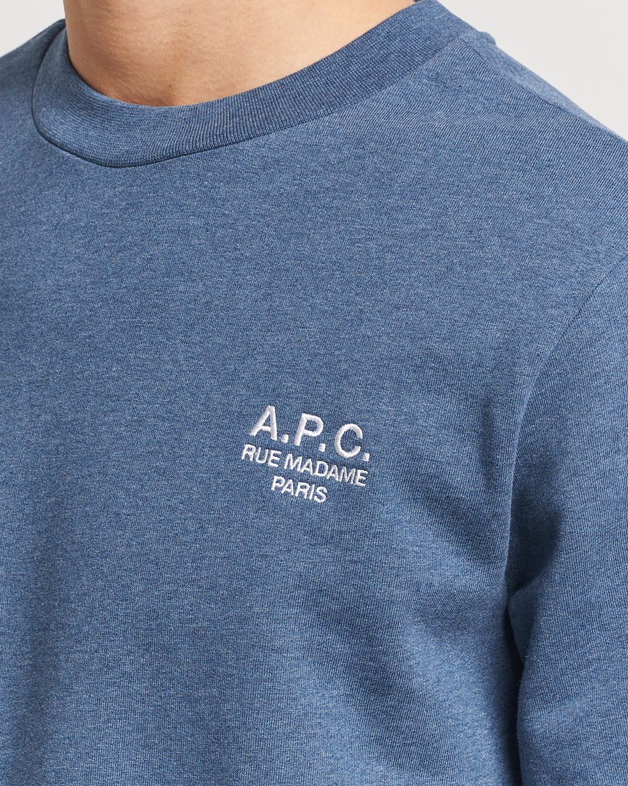 Herre | Gensere | A.P.C. | Rue Madame Sweatshirt Blue Melange