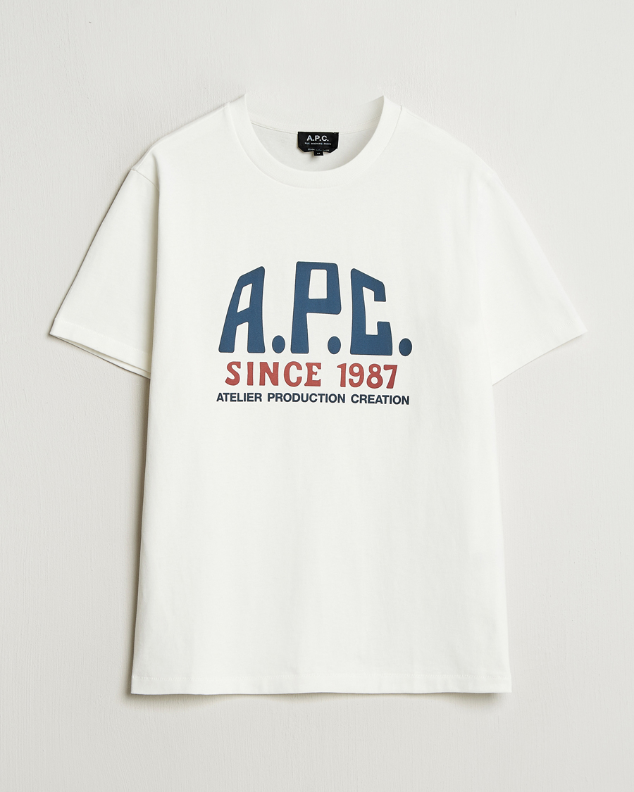Herre | T-Shirts | A.P.C. | Print Label T-Shirt White