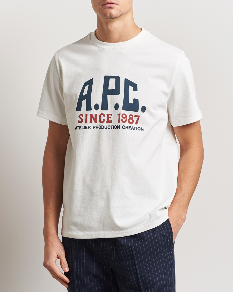 Herre | T-Shirts | A.P.C. | Print Label T-Shirt White