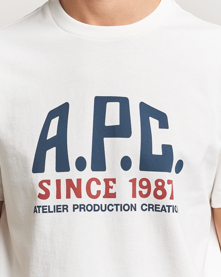 Herre | T-Shirts | A.P.C. | Print Label T-Shirt White