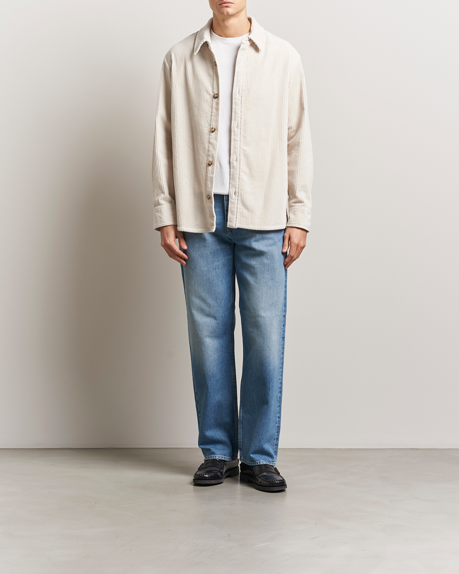 Herre | Skjorter | A.P.C. | Boris Wide-wale Corduroy Overshirt Ecru