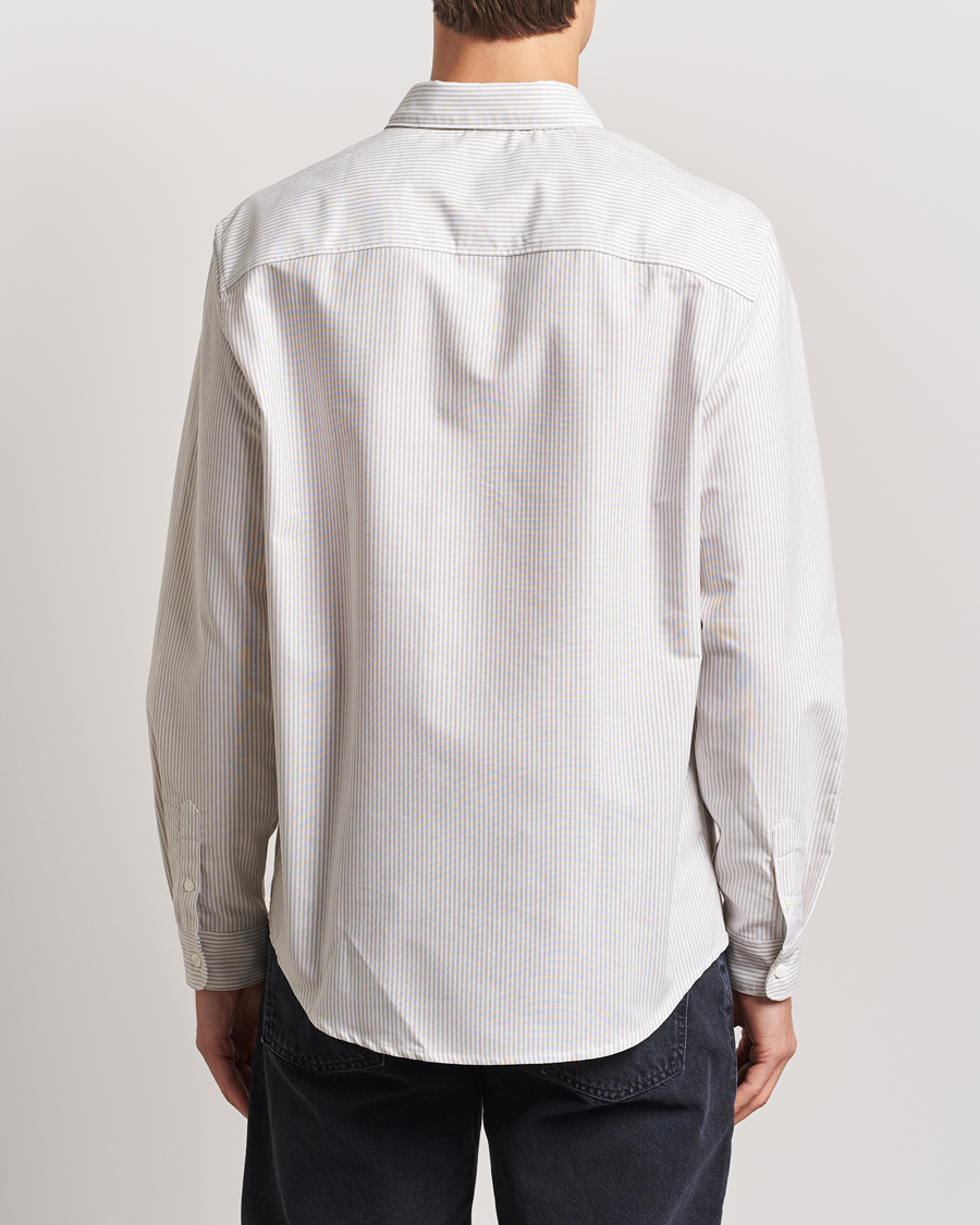 Herre | Skjorter | A.P.C. | Greg Striped Oxford Shirt Beige/White