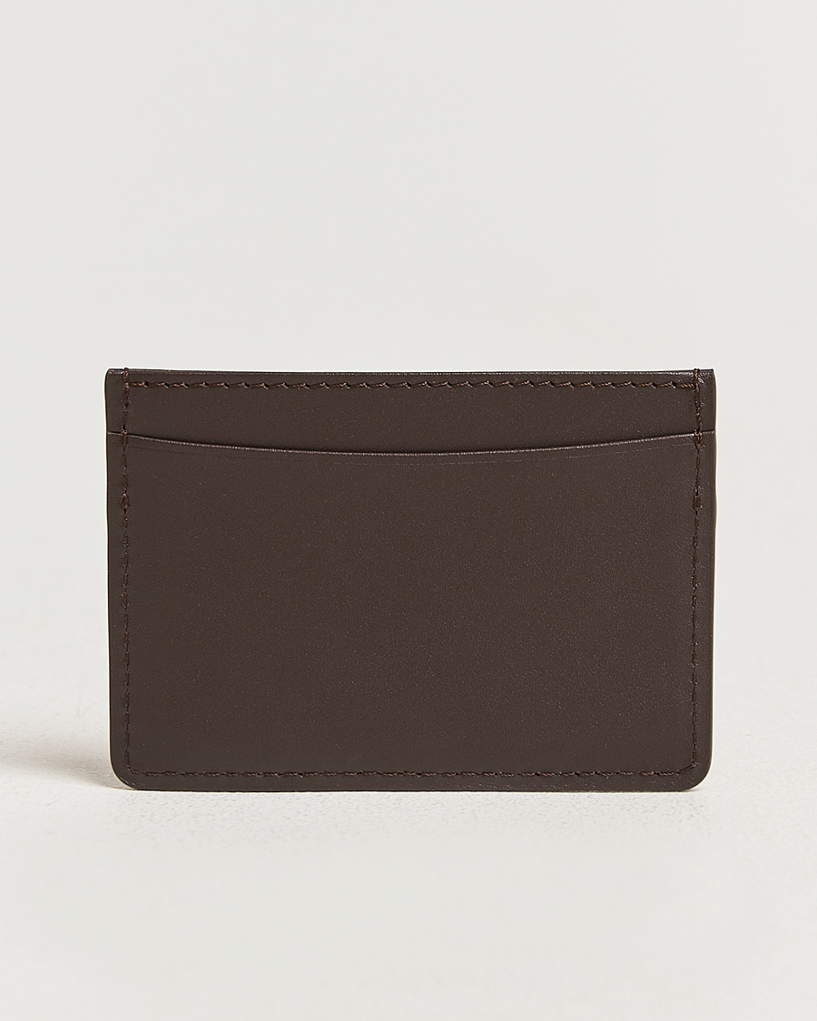Herre | Lommebøker | A.P.C. | Calf Leather Card Holder Dark Brown