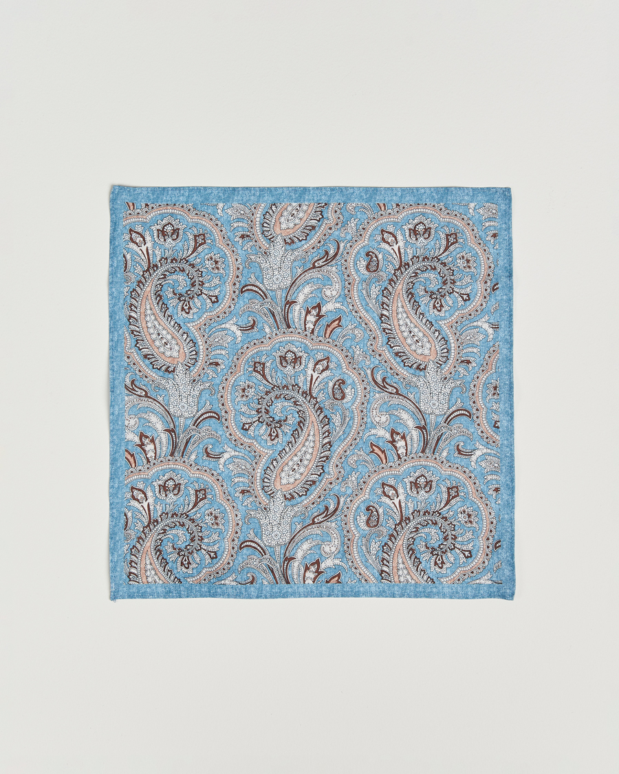 Herre | Slips | Amanda Christensen | Box Set Printed Silk 8cm Tie With Pocket Square Navy