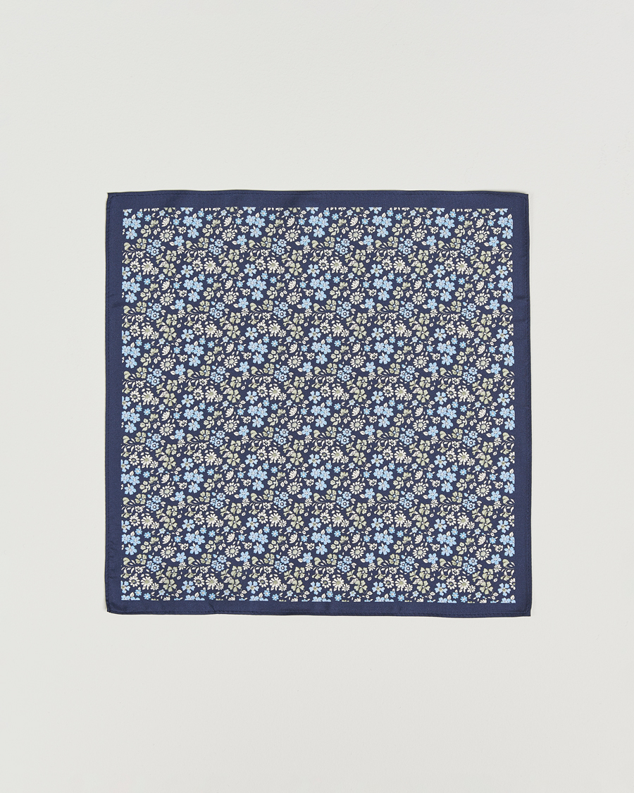 Herre | Slips | Amanda Christensen | Box Set Printed Silk 8cm Tie With Pocket Square Navy