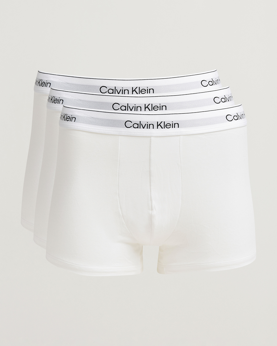 Herre | Undertøy | Calvin Klein | 3-Pack Icon Cotton Stretch Relaxed Trunk White