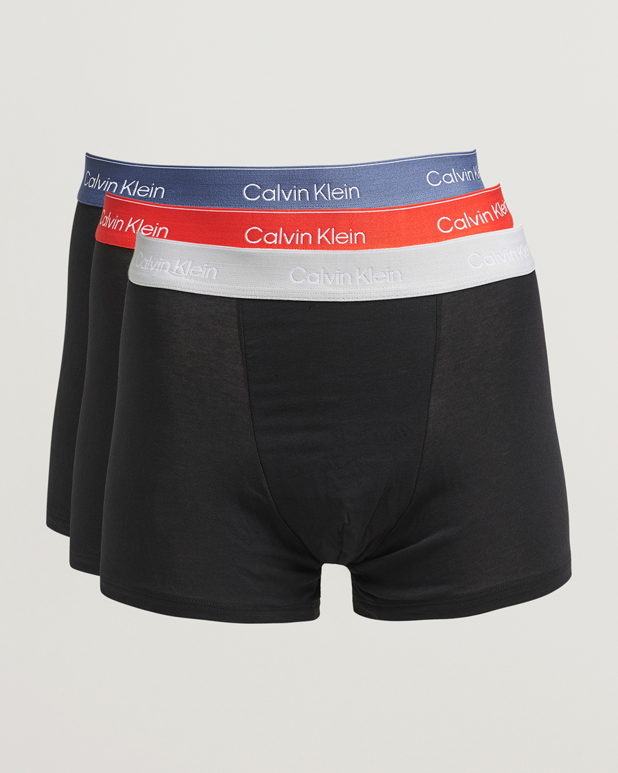 Herre | Undertøy | Calvin Klein | 3-Pack Icon Cotton Stretch Relaxed Trunk Blue/Grey/Red