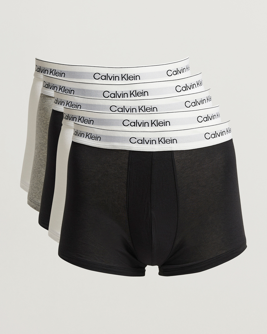 Herre | Undertøy | Calvin Klein | 5-Pack Icon Cotton Stretch Trunk Black/White/Grey