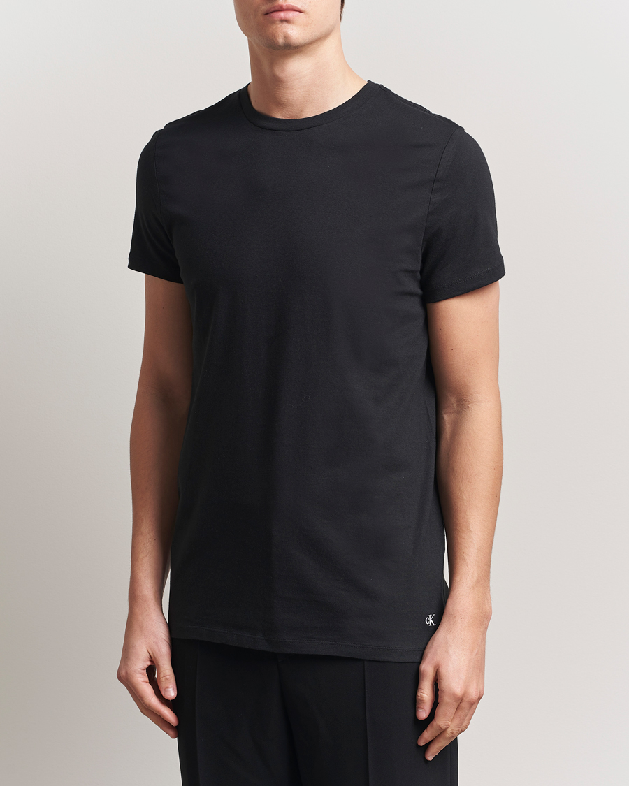 Herre | T-Shirts | Calvin Klein | 3-Pack Cotton Crew Neck T-Shirt White/Black/Grey