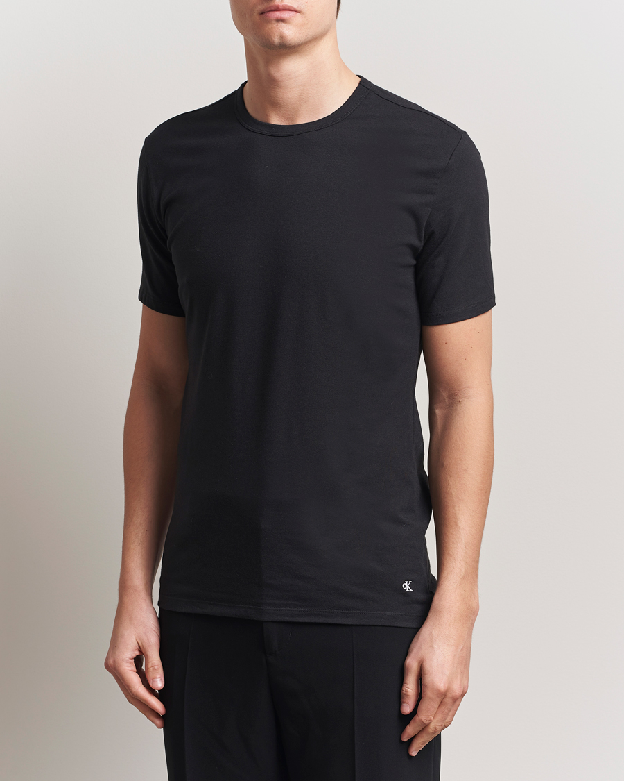 Herre | T-Shirts | Calvin Klein | 3-Pack Cotton Stretch Crew Neck T-Shirt White/Black/Grey