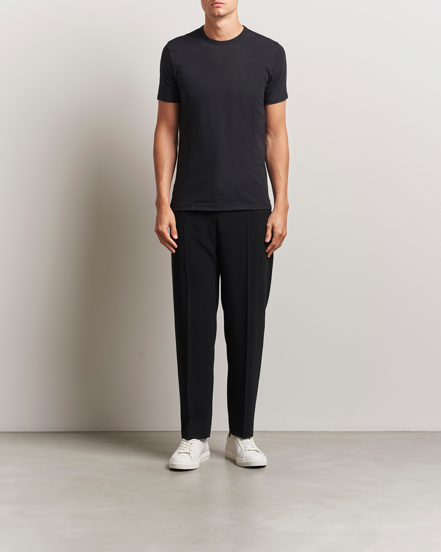 Herre | T-Shirts | Calvin Klein | 3-Pack Cotton Stretch Crew Neck T-Shirt Black