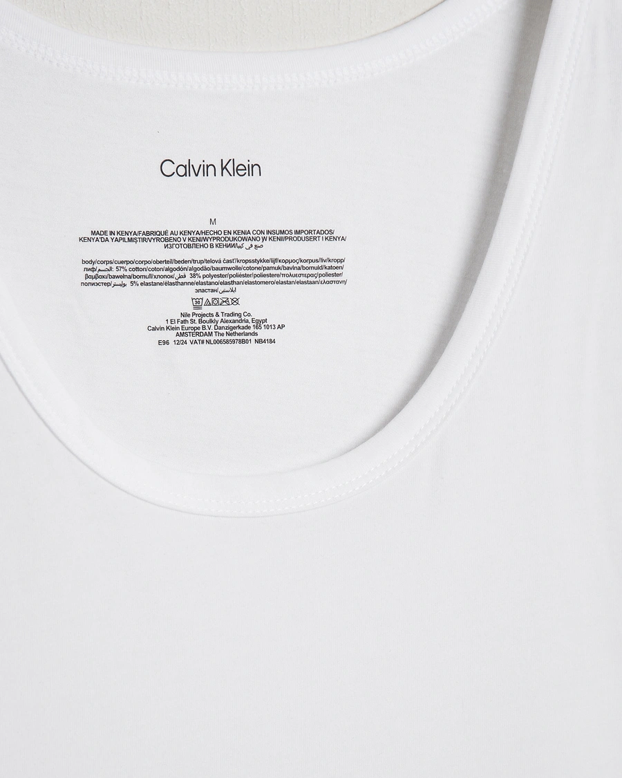 Herre | T-Shirts | Calvin Klein | 3-Pack Cotton Tank Top White