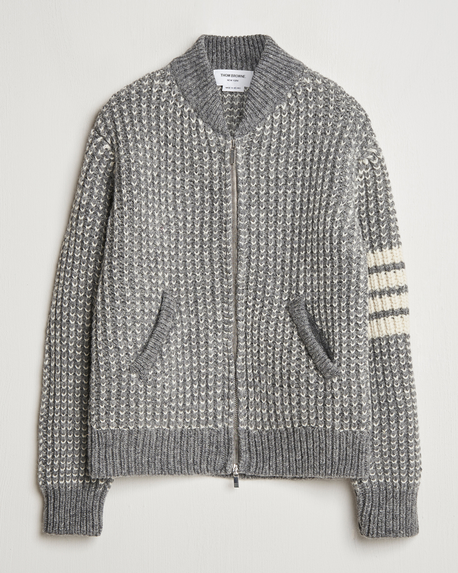 Herre | Jakker | Thom Browne | Irish Wool Bomber Jacket Medium Grey