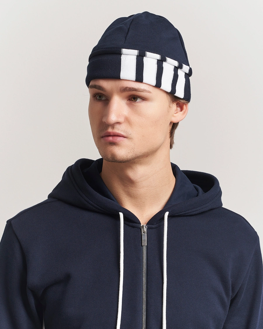 Herre | Luer | Thom Browne | 4-Bar Beanie Navy