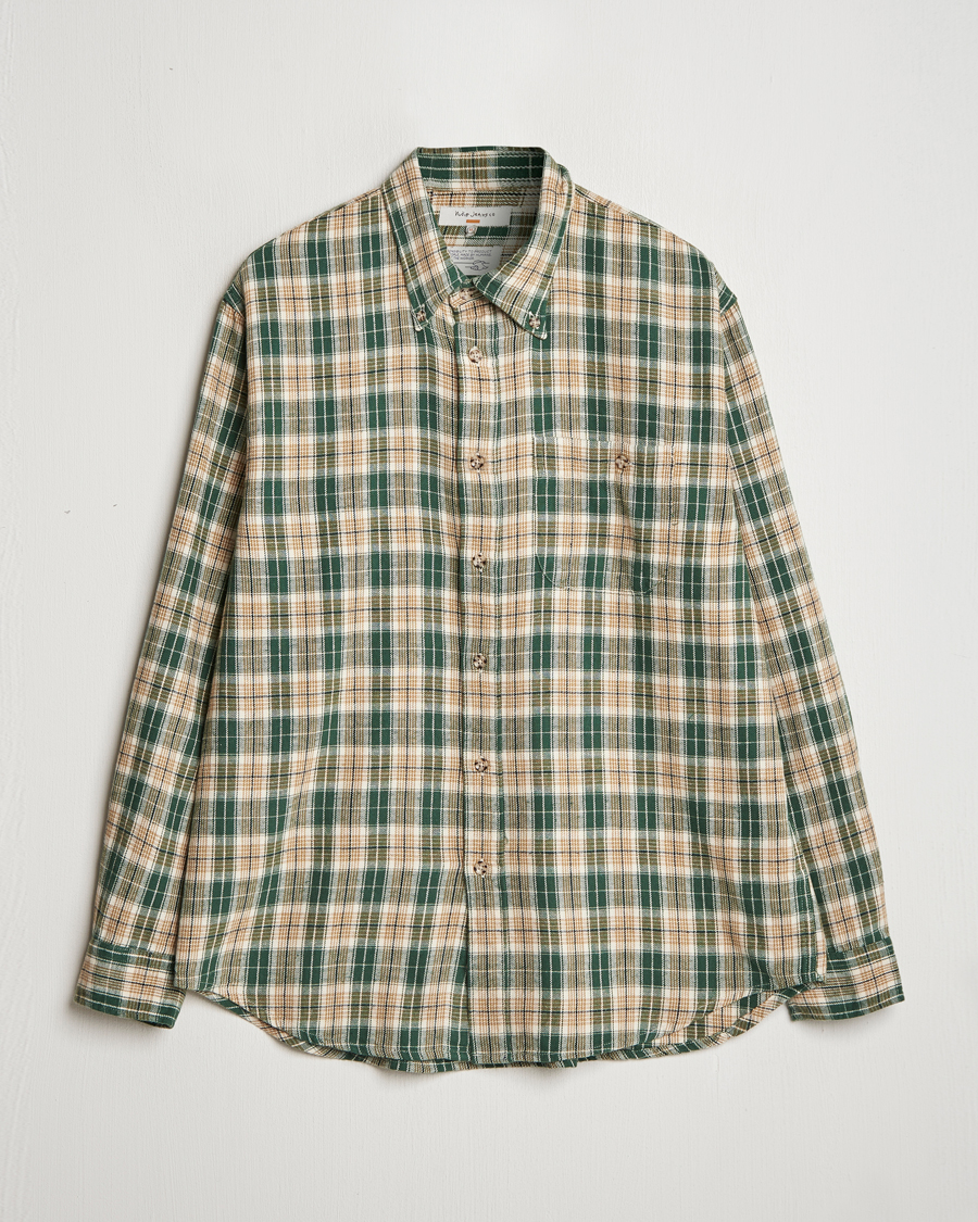 Herre | Skjorter | Nudie Jeans | Julian Checked Farmers Shirt Racing Green