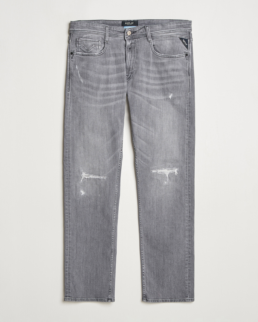 Herre | Jeans | Replay | Rocco Comfort Fit Stretch Jeans Washed Grey