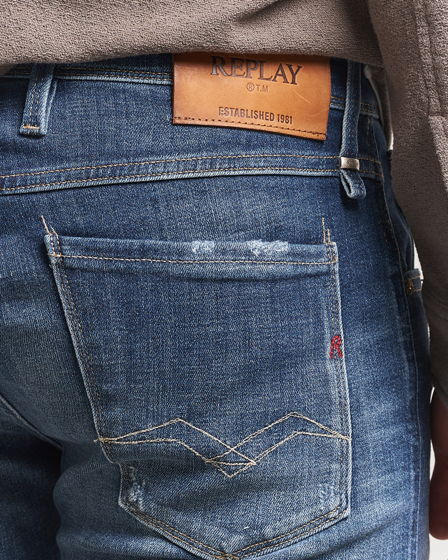Herre | Jeans | Replay | Anbass Stretch Jeans Medium Blue