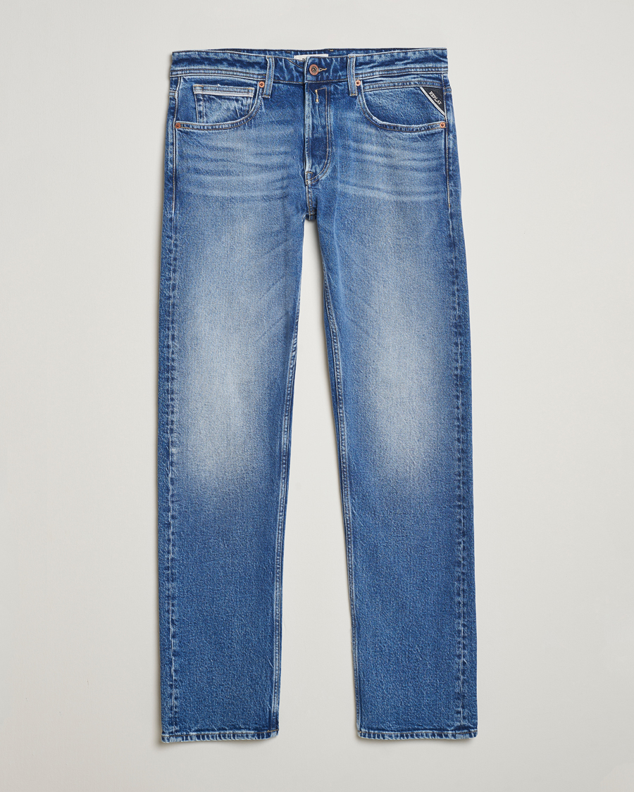 Herre | Jeans | Replay | Grover Straight Fit Original Jeans Medium Blue
