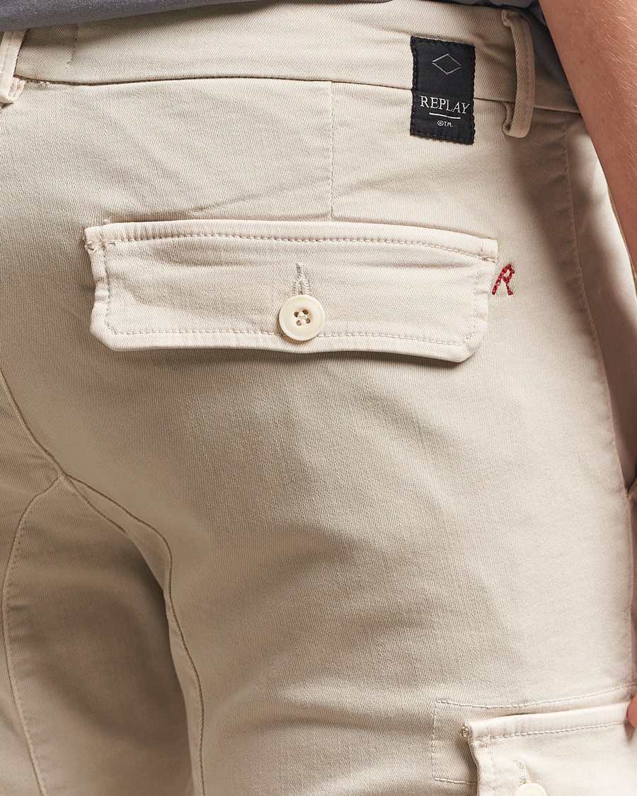 Herre | Bukser | Replay | Jaan Hyperflex Cargo Pants Alabster