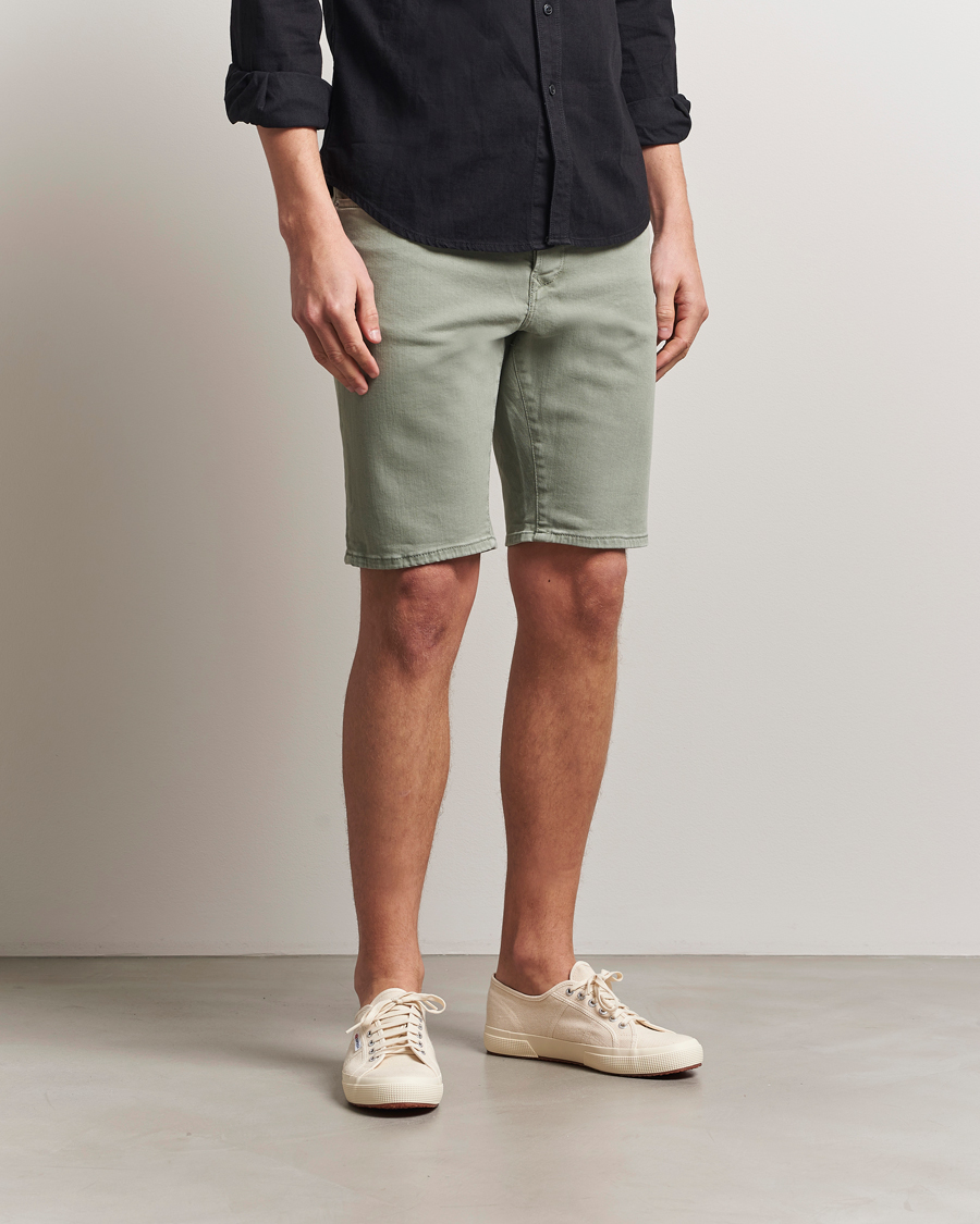 Herre | Shorts | Replay | RBJ981 Stretch Denim Shorts Light Sage Green