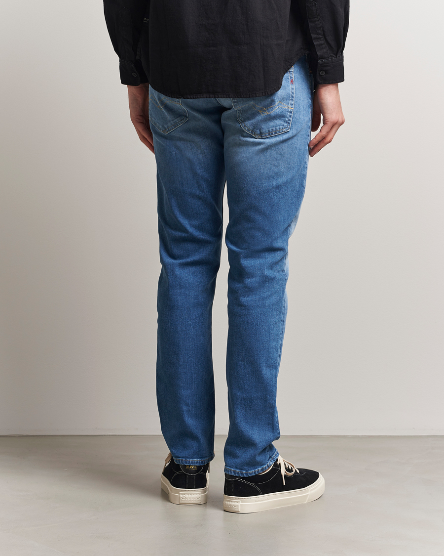 Herre | Jeans | Replay | Grover Straight Fit Stretch Jeans Medium Blue