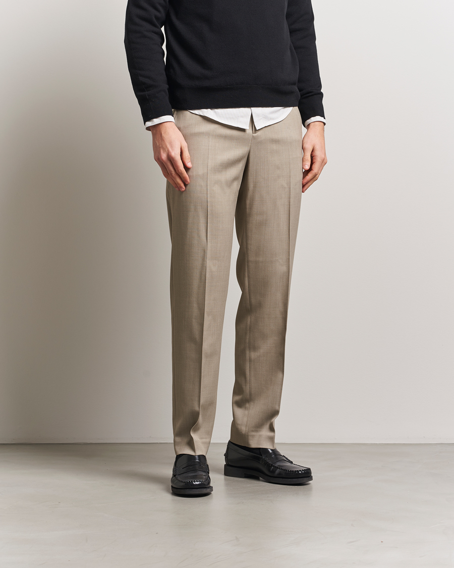 Herre | Bukser | Filippa K | Tailored Twill Drawstring Trousers Sage Melange