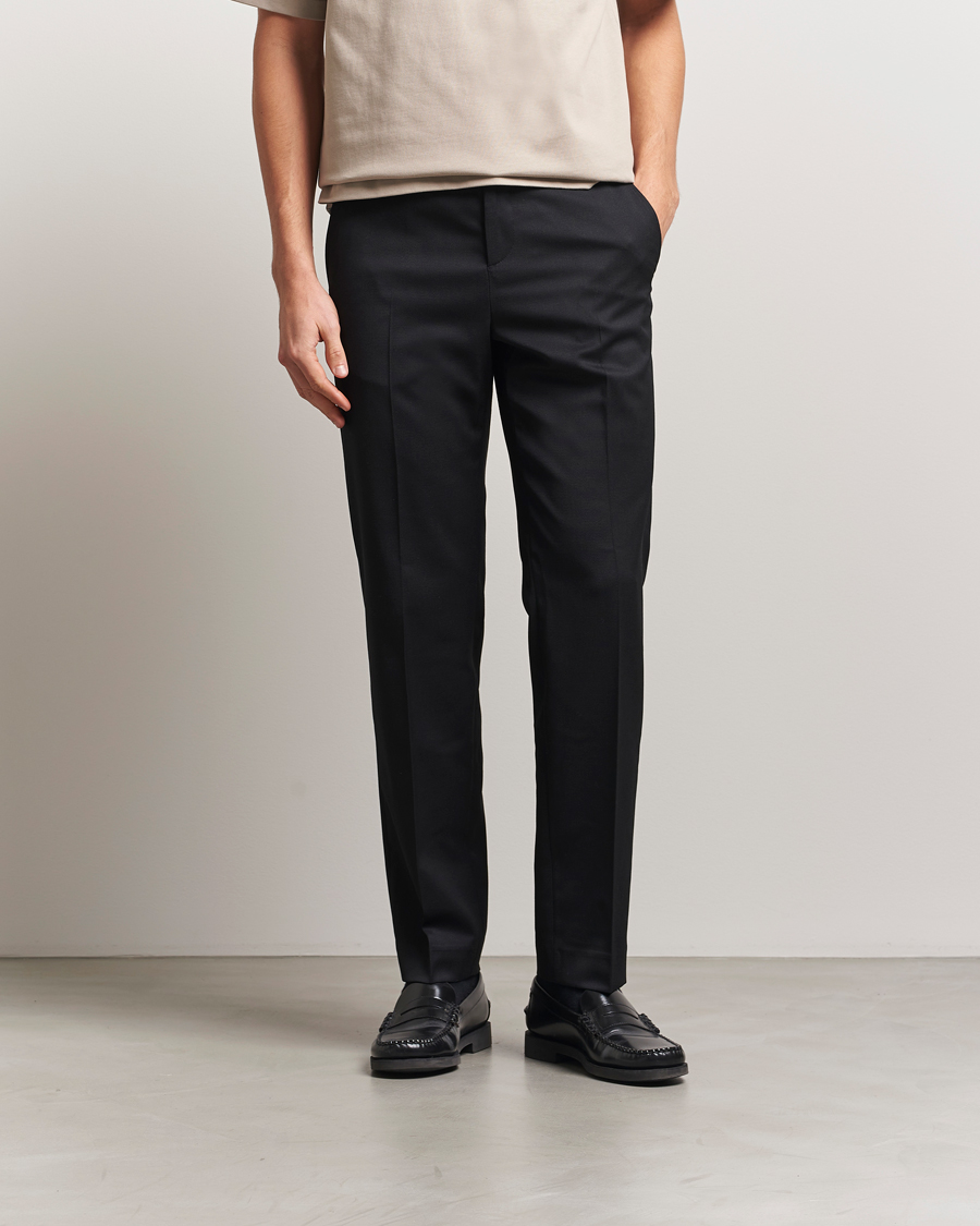 Herre | Bukser | Filippa K | Tailored Twill Drawstring Trousers Black