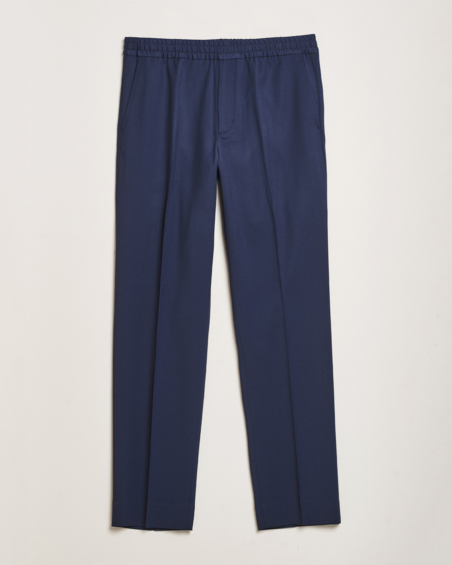 Herre | Bukser | Filippa K | Relaxed Terry Wool Trousers Dusk Blue