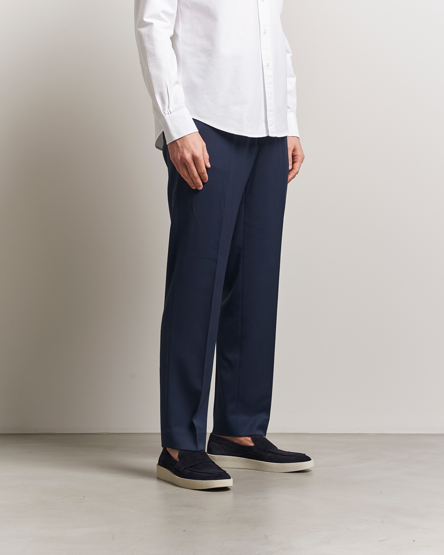 Herre | Bukser | Filippa K | Relaxed Terry Wool Trousers Dusk Blue