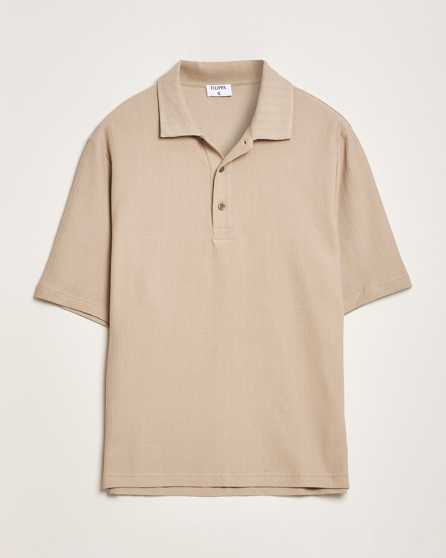 Herre | Pikéer | Filippa K | Cotton Jersey Polo Faded Khaki