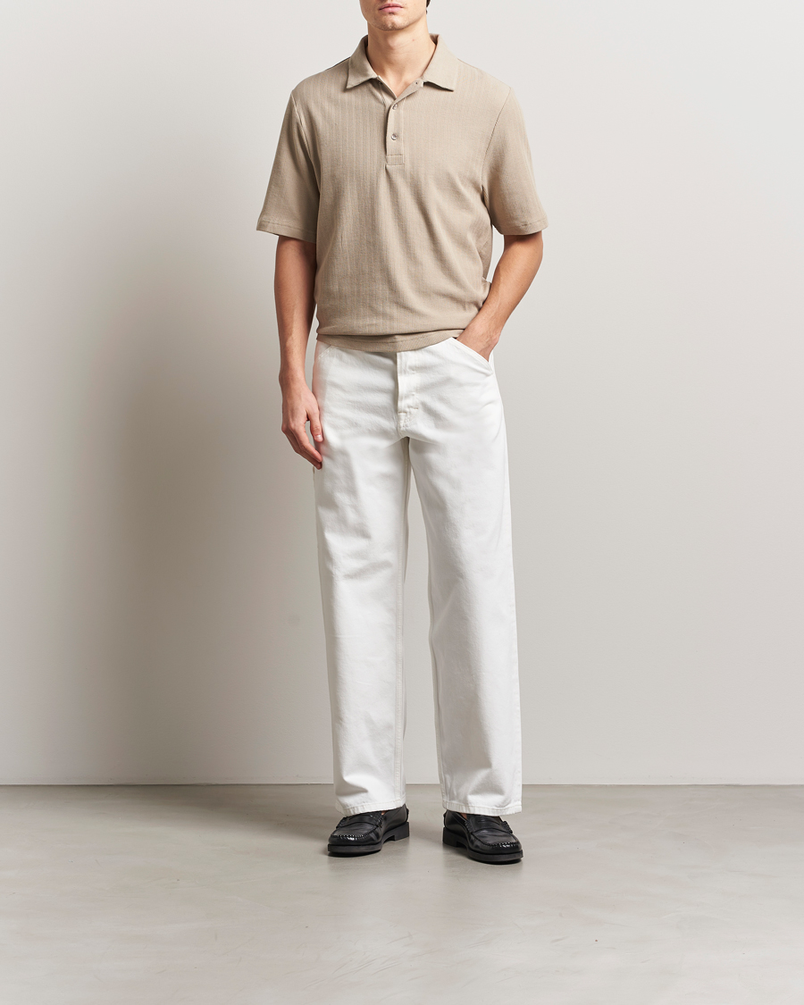 Herre | Pikéer | Filippa K | Cotton Jersey Polo Faded Khaki