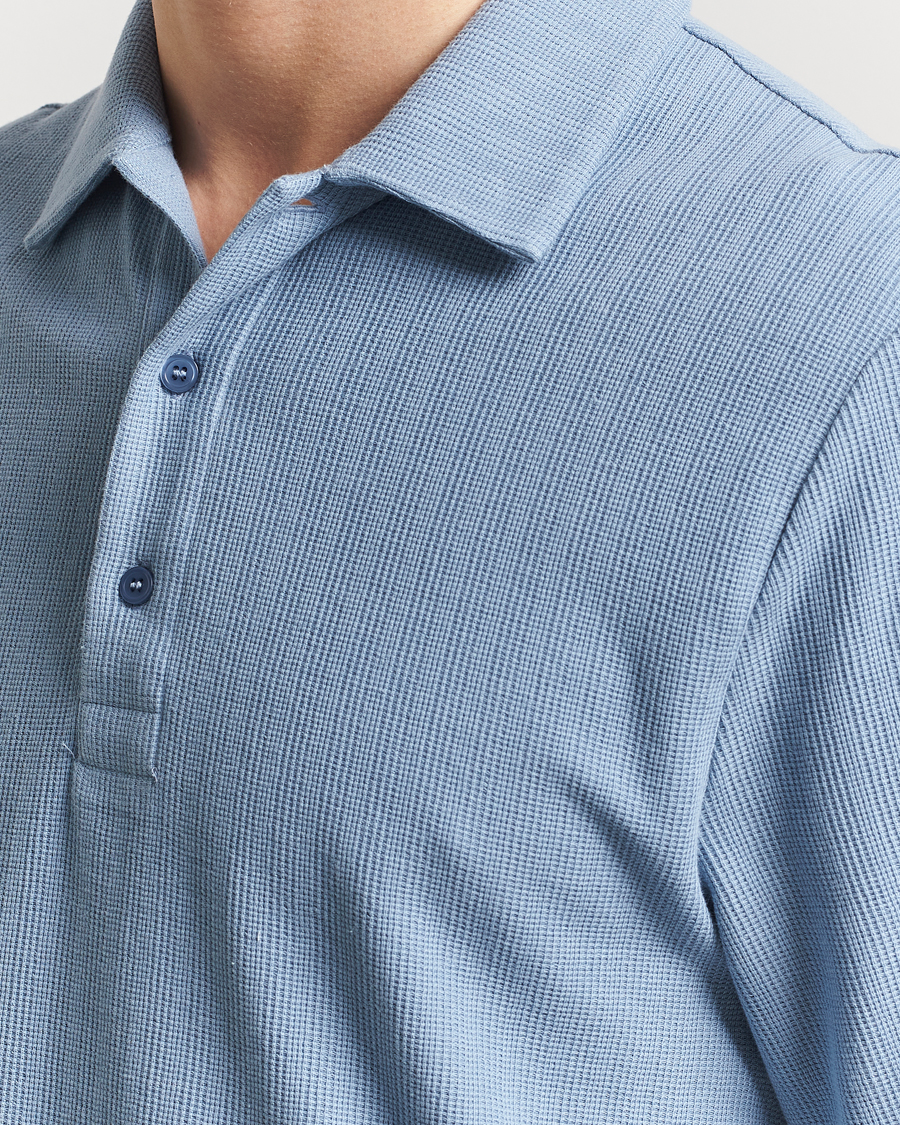 Herre | Pikéer | Filippa K | Cotton Jersey Polo Air Blue