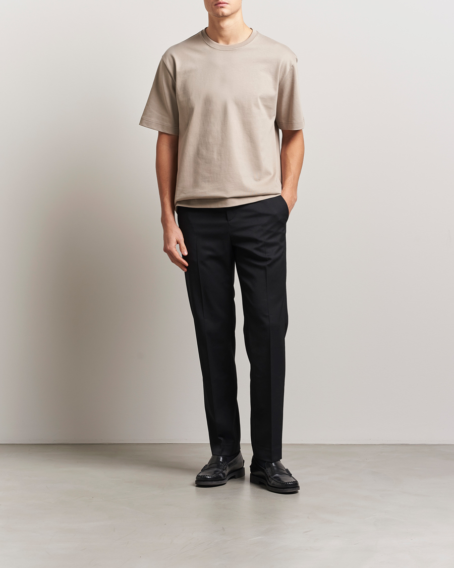Herre | T-Shirts | Filippa K | Heavy Cotton Crew Neck T-Shirt Moss Grey