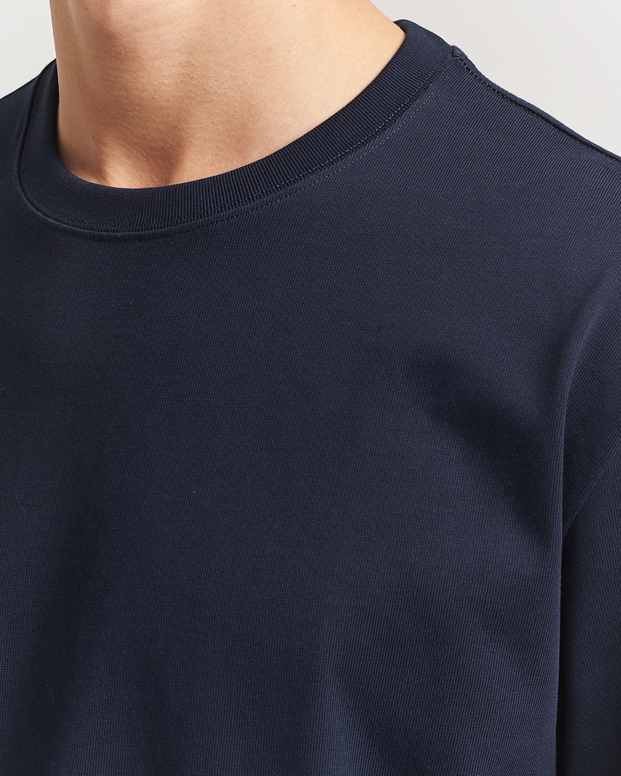 Herre | T-Shirts | Filippa K | Heavy Cotton Crew Neck T-Shirt Navy