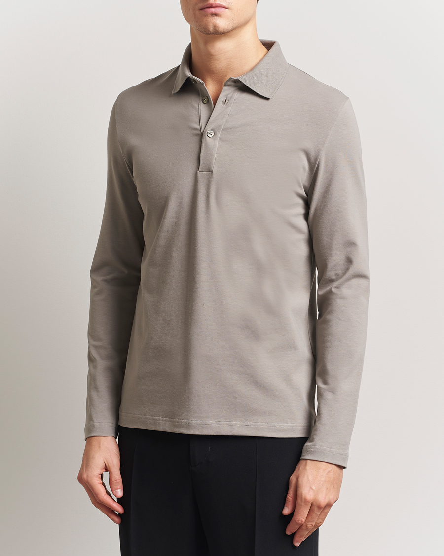 Herre | Pikéer | Filippa K | Luke Stretch Polo Shirt Dove Grey