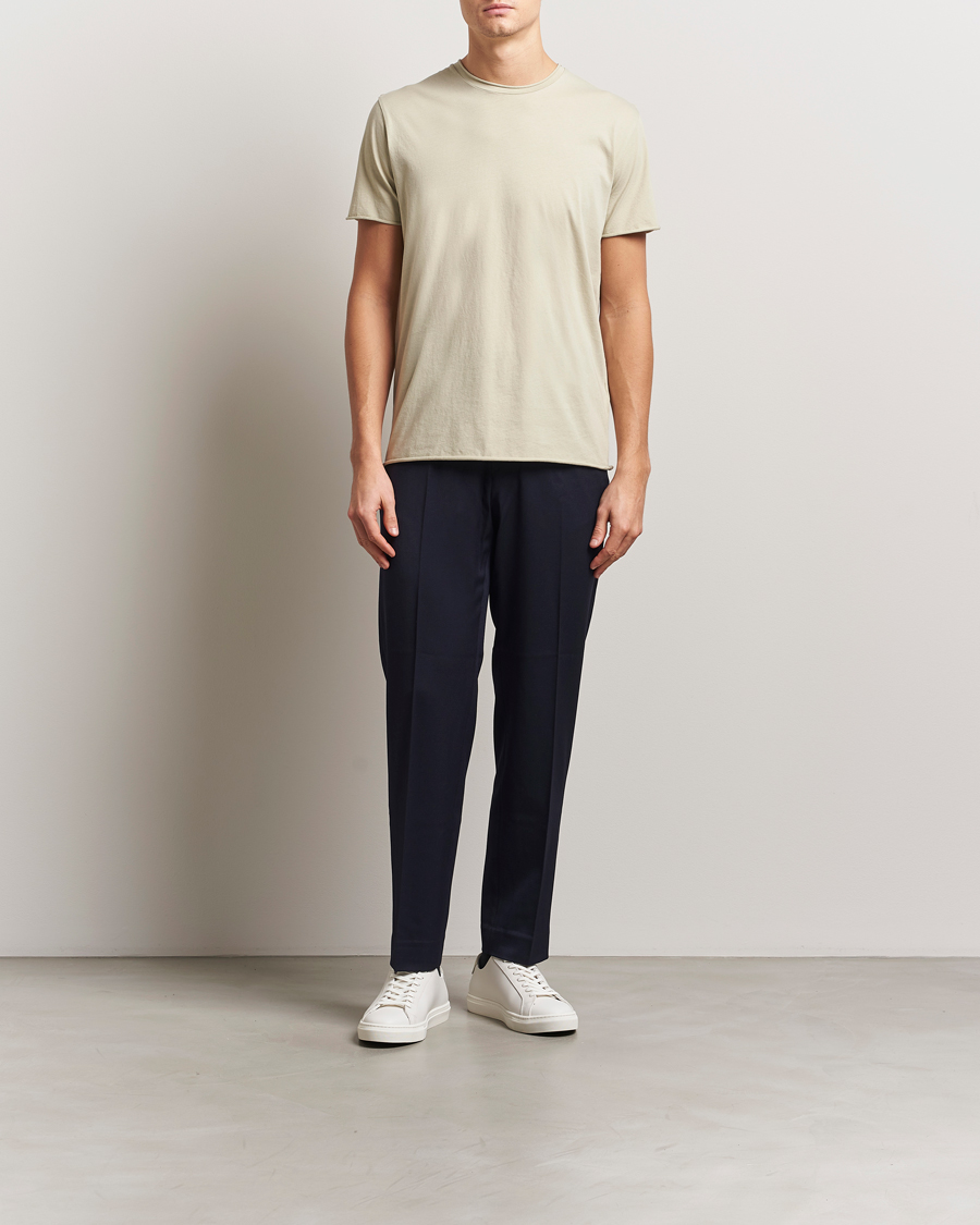 Herre | T-Shirts | Filippa K | Roll Neck Crew Neck T-Shirt Faded Moss