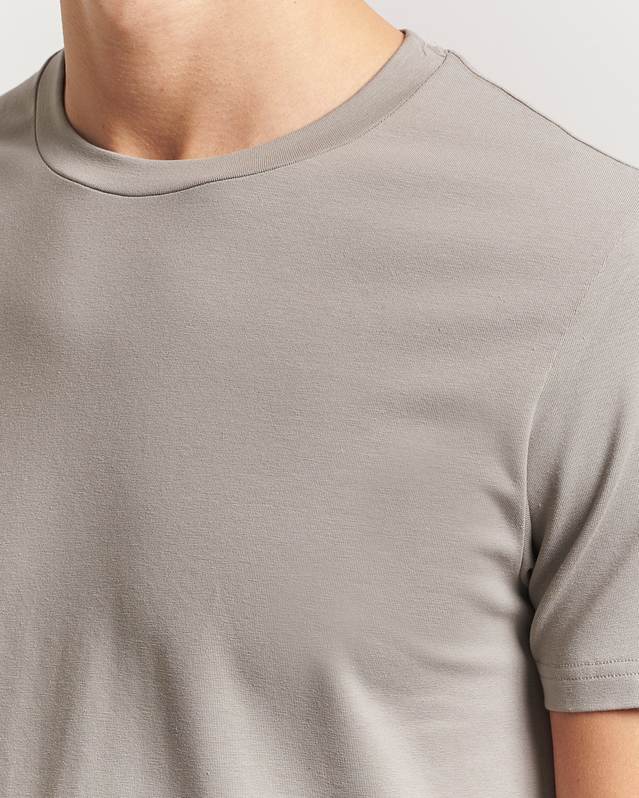 Herre | T-Shirts | Filippa K | Soft Lycra T-Shirt Dove Grey