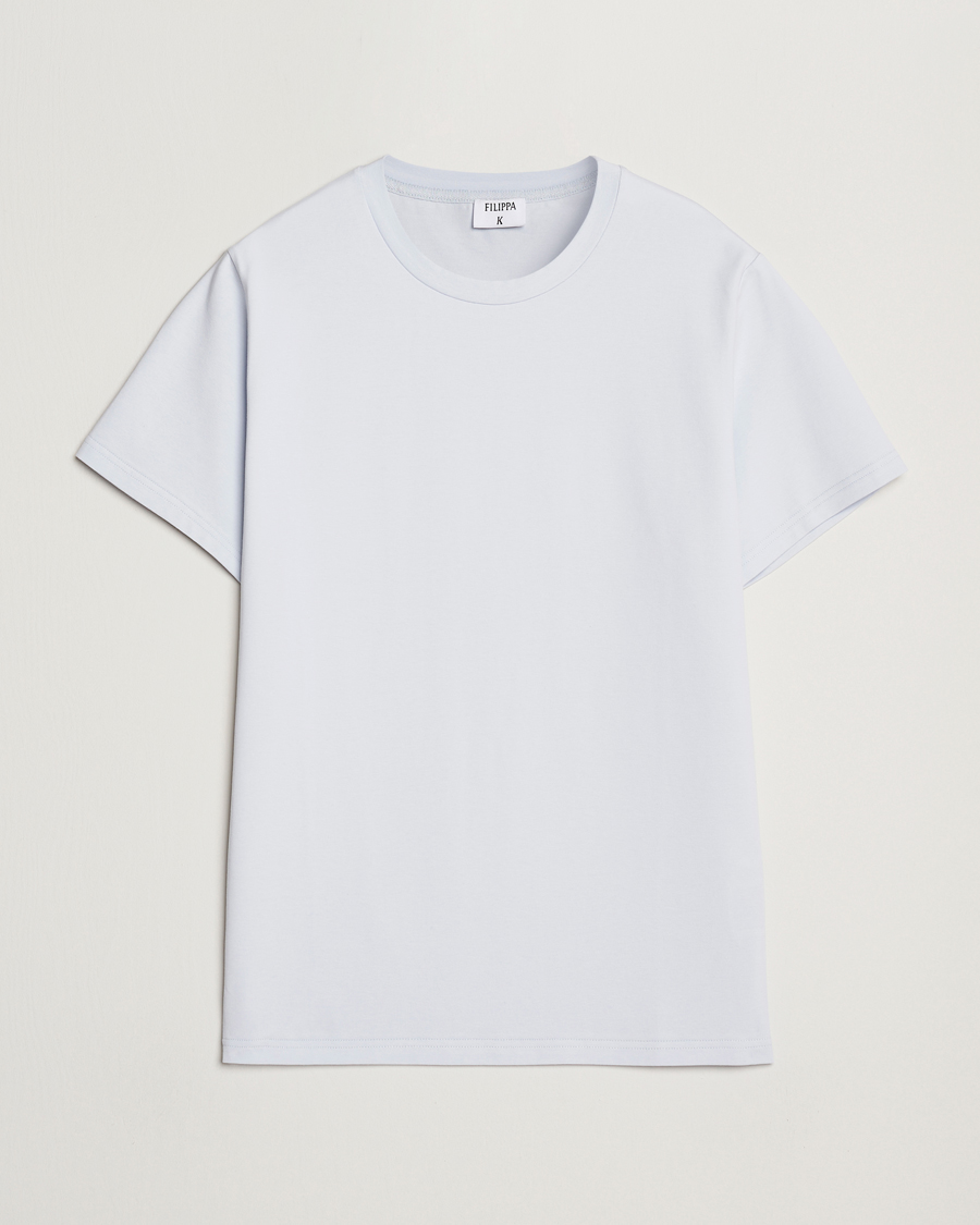 Herre | T-Shirts | Filippa K | Soft Lycra T-Shirt Ice Blue