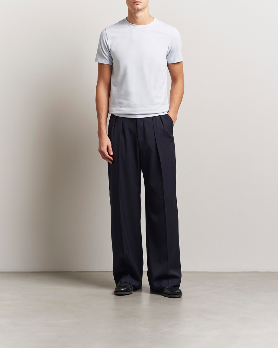 Herre | T-Shirts | Filippa K | Soft Lycra T-Shirt Ice Blue