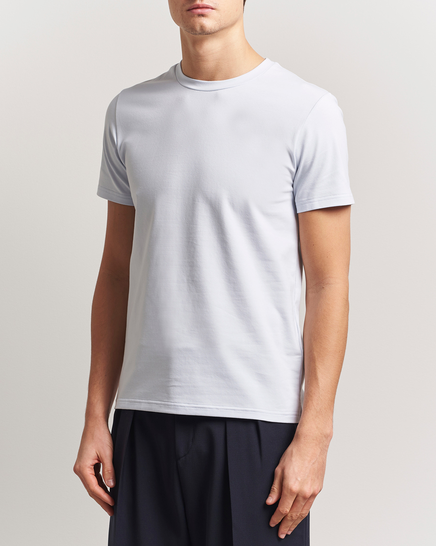 Herre | T-Shirts | Filippa K | Soft Lycra T-Shirt Ice Blue